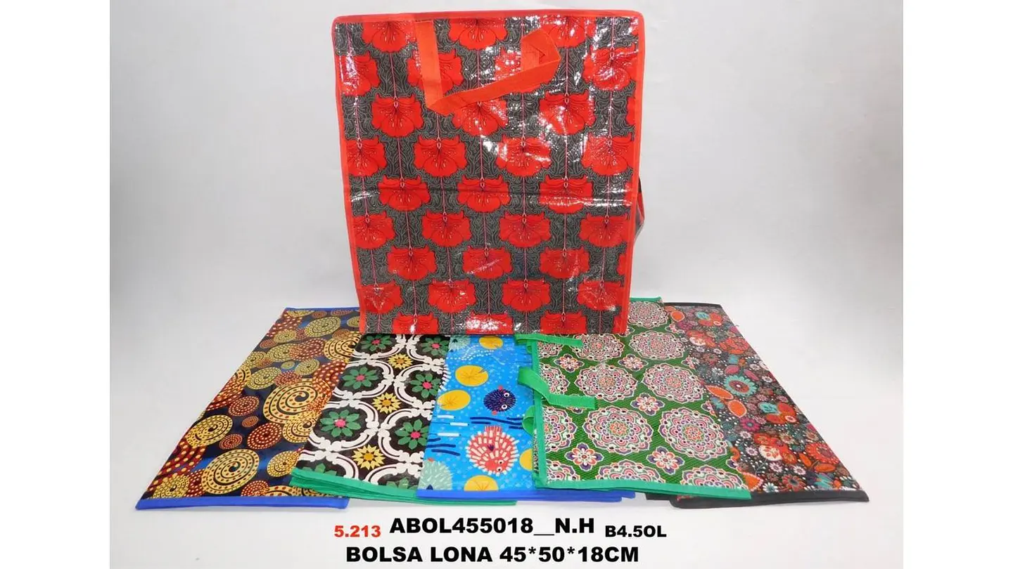 Bolsa Para Compras Reutilizable 45x50x18cm Diseños Surtidos 5
