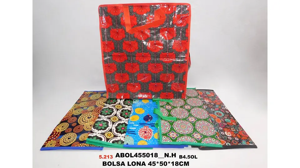 Bolsa Para Compras Reutilizable 45x50x18cm Diseños Surtidos 5