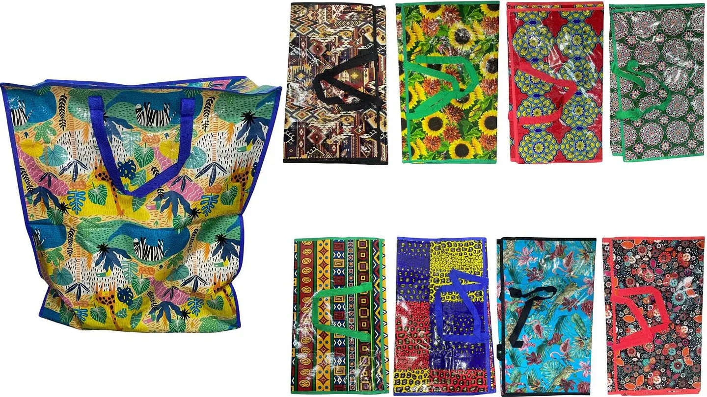 Bolsa Lona viajera Reutilizable 55x65x25 cm Diseños Surtidos 1