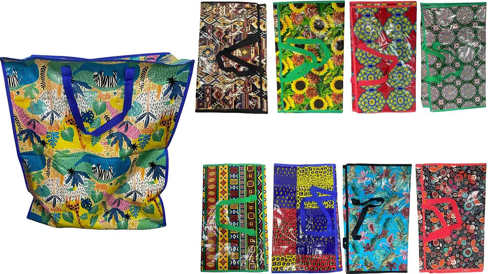 Bolsa Lona viajera Reutilizable 55x65x25 cm Diseños Surtidos 1