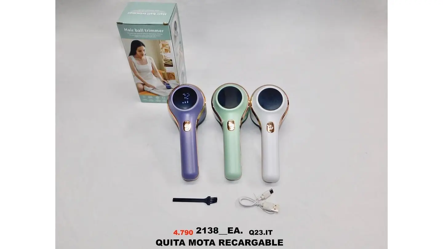 Quita Motas De Ropa Recargable Usb Profesional Papa Colores 4