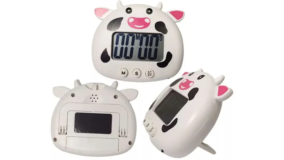 Temporizador Digital Con Imán Diseño Vaca Minutos Segundos 1