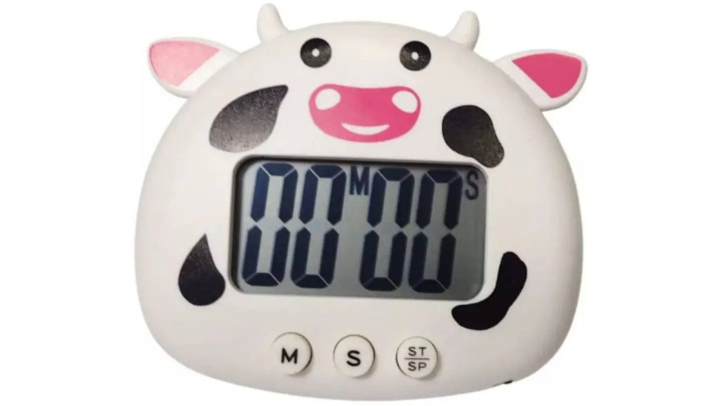 Temporizador Digital Con Imán Diseño Vaca Minutos Segundos 2
