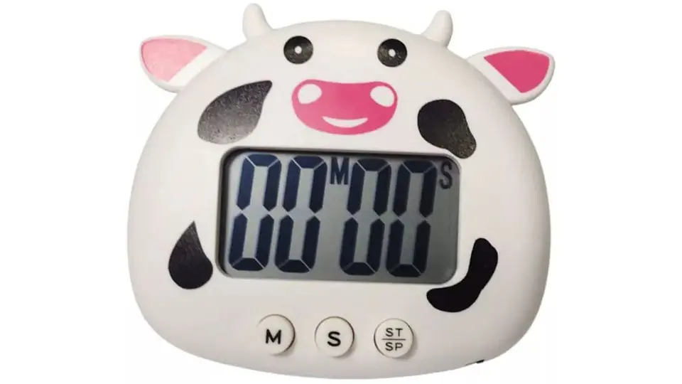 Temporizador Digital Con Imán Diseño Vaca Minutos Segundos 2