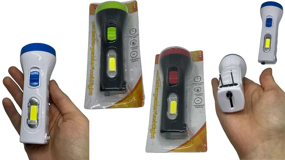 Linterna Mano Led Recargable A Toma + 12 horas durabilidad 1