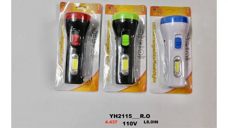 Linterna Mano Led Recargable A Toma + 12 horas durabilidad 4