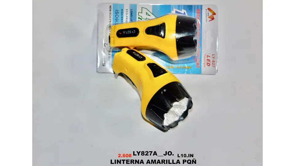 Linterna pequeña reflectora 4Leds Recargable A Toma 15 horas 4