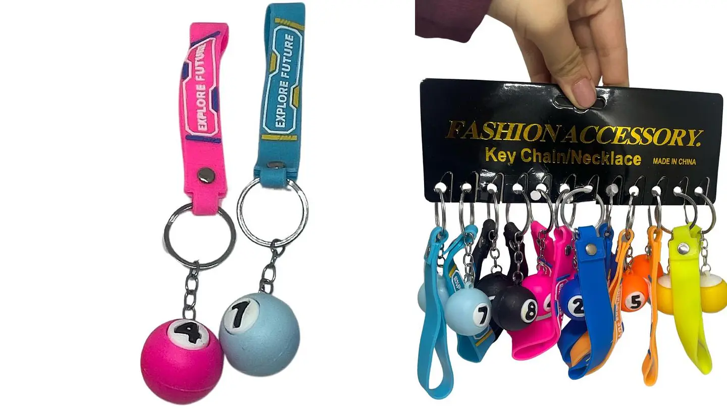 Llavero en forma de pelota d billar colores brillantes x1und 2