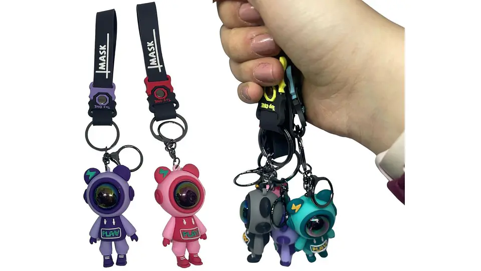 Llavero En Forma De Astronauta De Goma X1 Unidad, 4 Colores 2