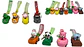llavero de animales en carro 8opciones 1xund colores variado - Miniatura 1