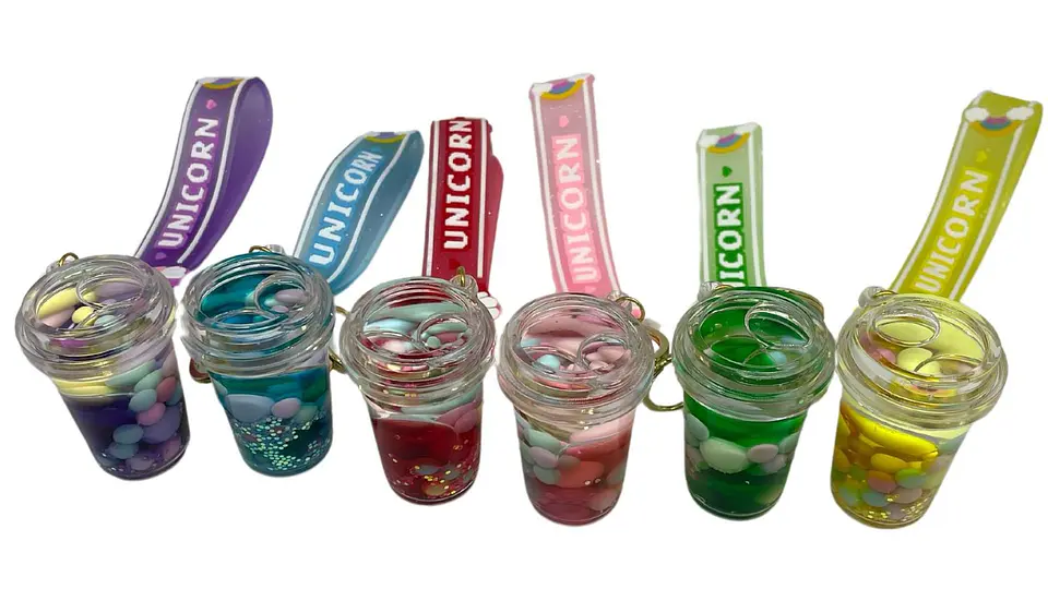 Llavero De vaso plástico 6 opciones 1xund Colores brillantes 2