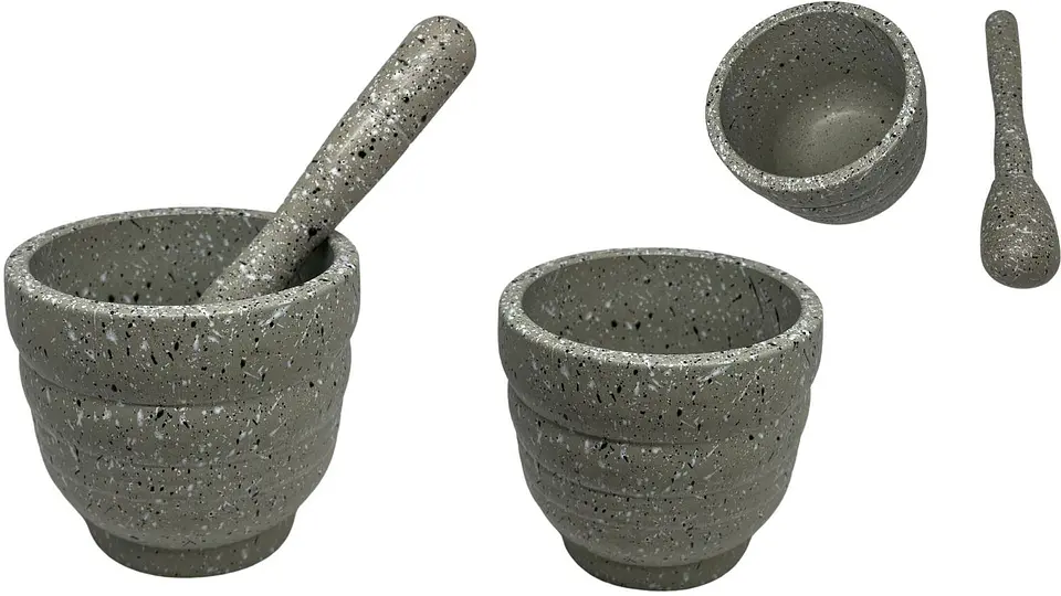 Mortero Machacador Cócteles De Lujo En Acrílico Gris Claro 1