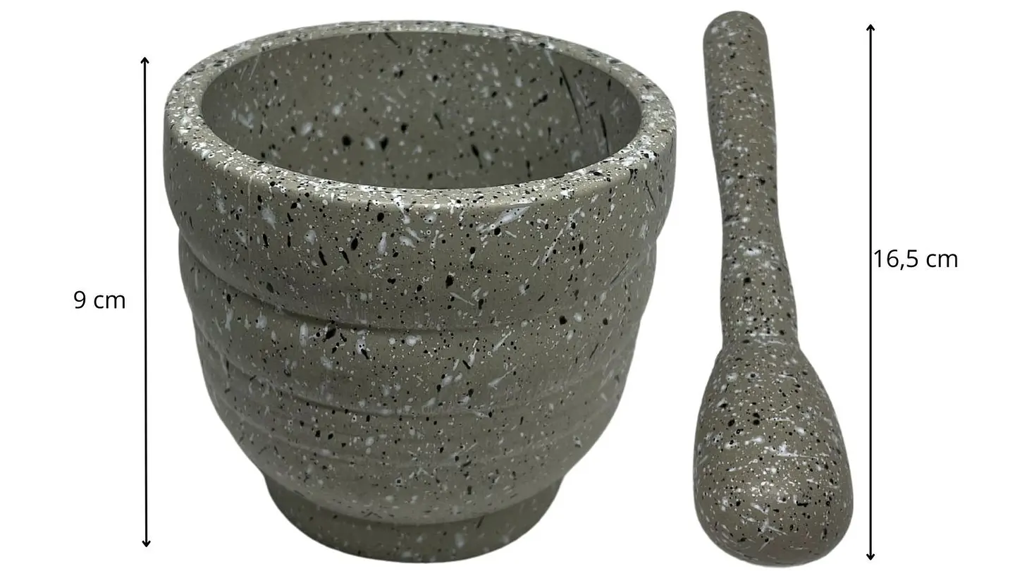 Mortero Machacador Cócteles De Lujo En Acrílico Gris Claro 3