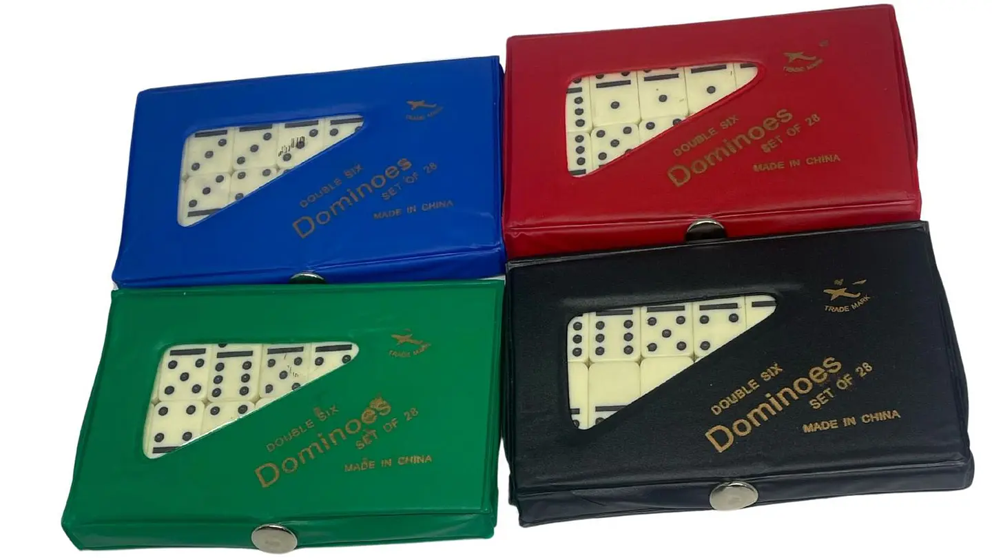 Juego De Mesa mini Domino Doble 6 Puntos Blanco y Negro 28 Piezas 2
