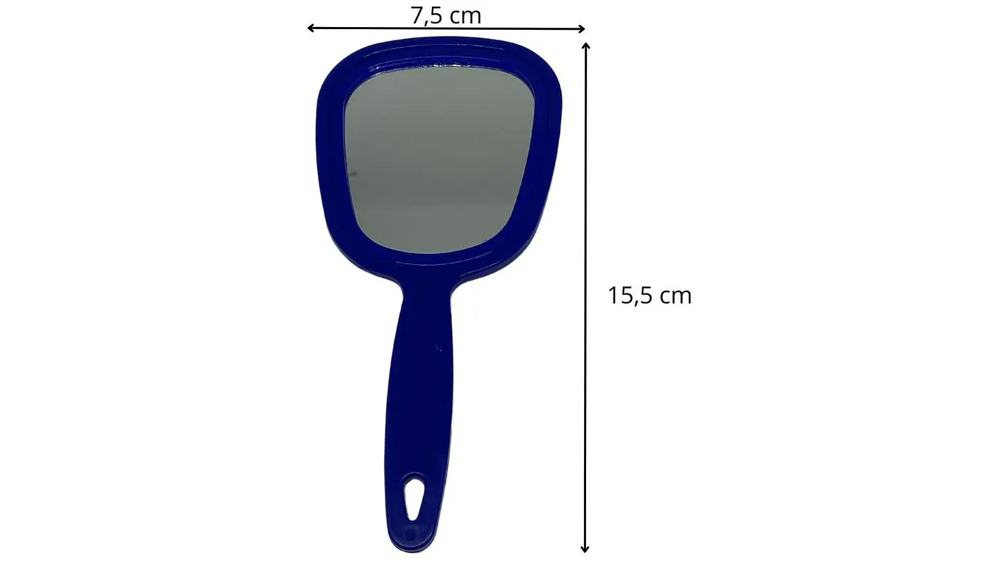 Mini Espejo pequeño de mano portátil 15,5 cm colores variado 3