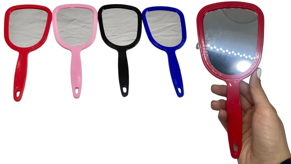 Espejo mediano De Mano Portátil 21,5 cm varios colores 2