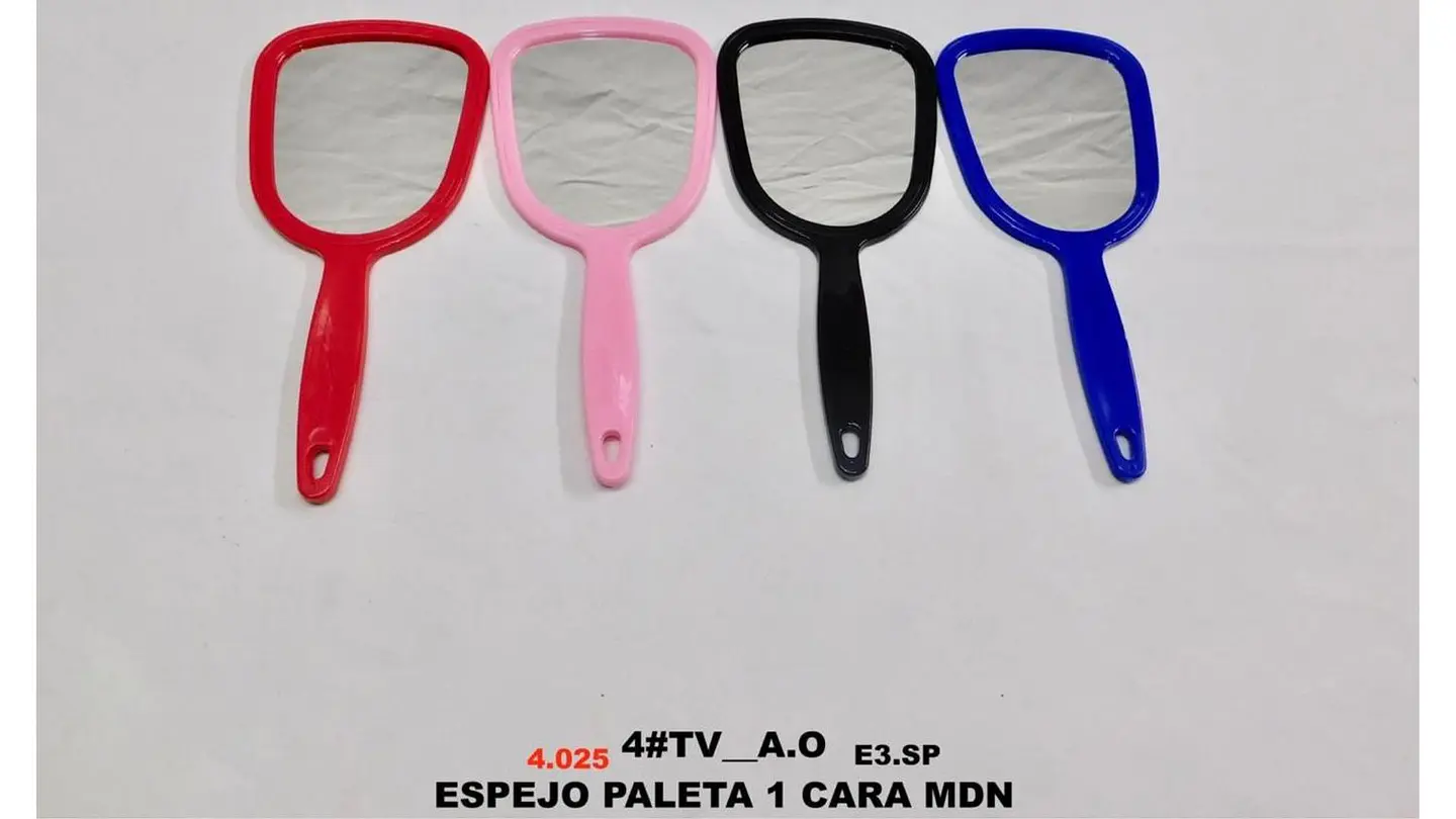 Espejo mediano De Mano Portátil 21,5 cm varios colores 5