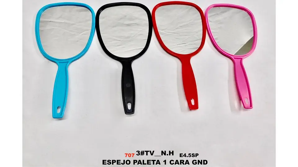 Big Espejo grande De Mano Portátil 27 Cm 4 Colores X1unidad 4