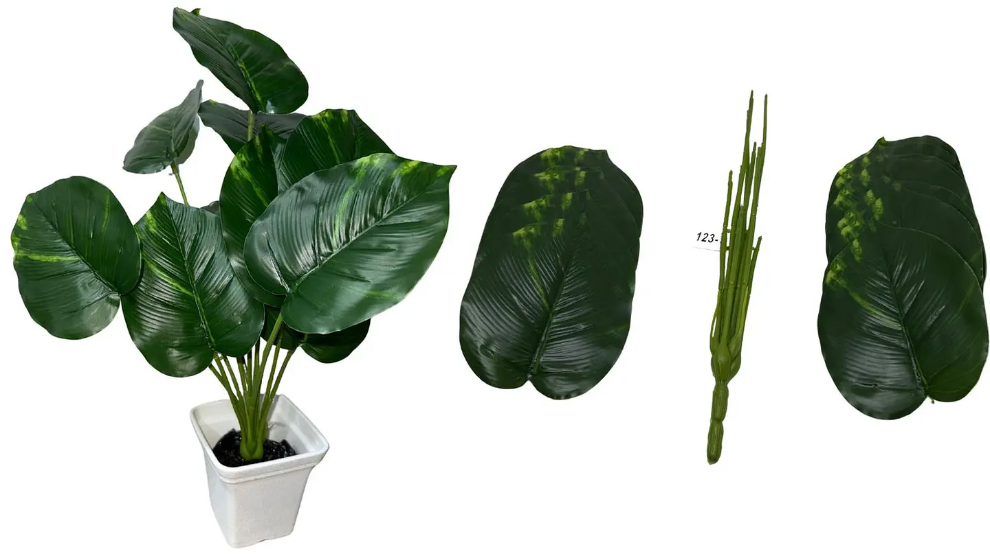 Planta Artificial Hojas Balazo Decoración X1 Und Jardines 4