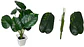 Planta Artificial Hojas Balazo Decoración X1 Und Jardines - Miniatura 4
