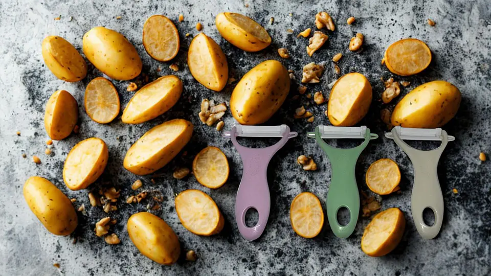 Pelador De Papas Fruta Verdura Manual Vertical Super Liviano 2