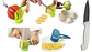Cortadora De Frutas Verduras Y Pinzas De 2 Piezas + Cuchillo - Miniatura 2