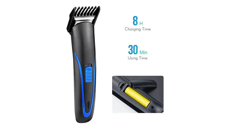 Cortadora De Pelo Recargable Hombres Máquina Corte Barbero 2