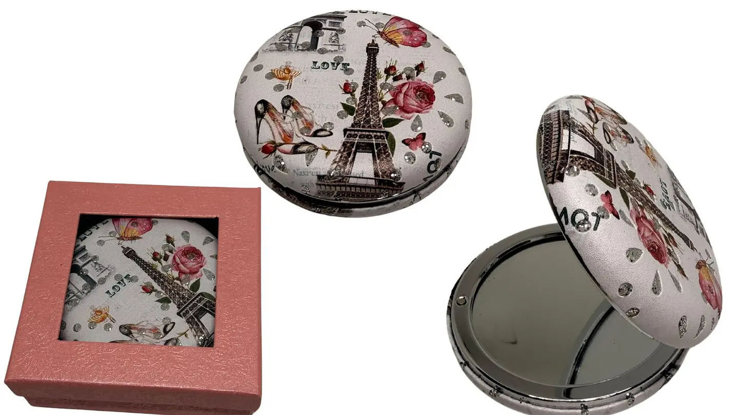 Mini Espejo De Maquillaje Redondo Portátil De Doble Cara 5