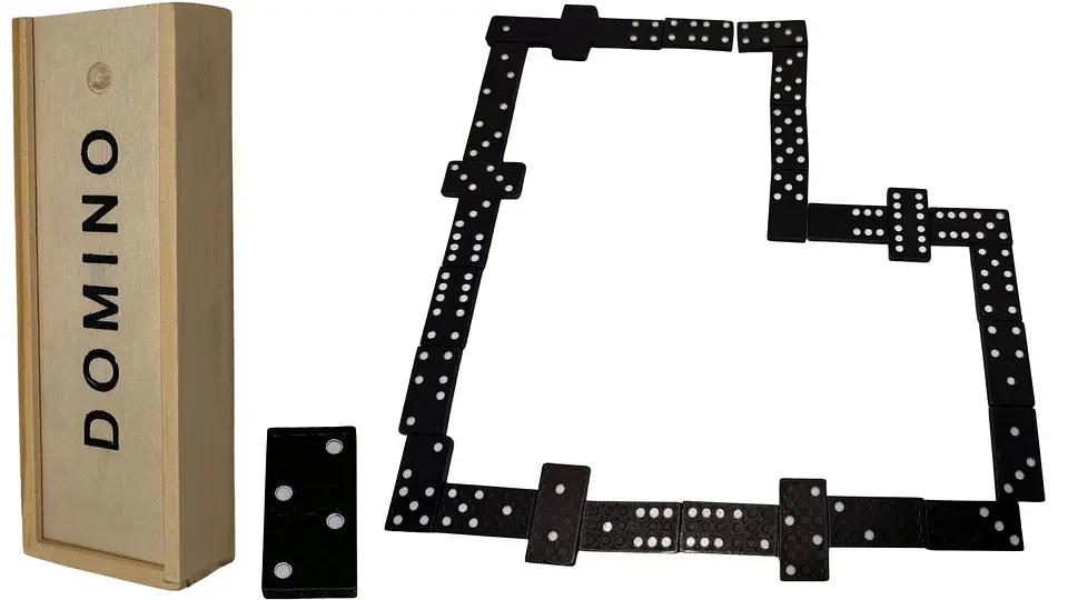 Juego de mesa Domino Profesional Caja Madera Fichas pequeño 1