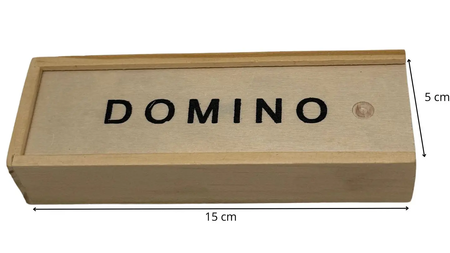 Juego de mesa Domino Profesional Caja Madera Fichas pequeño 3