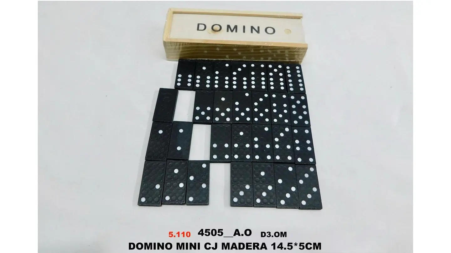 Juego de mesa Domino Profesional Caja Madera Fichas pequeño 5