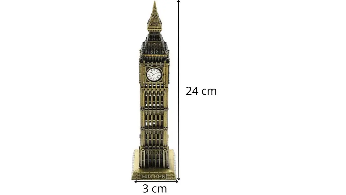 Estatua Reloj Big Ben 24 Cm Monumentos Del Mundo Metálico 3