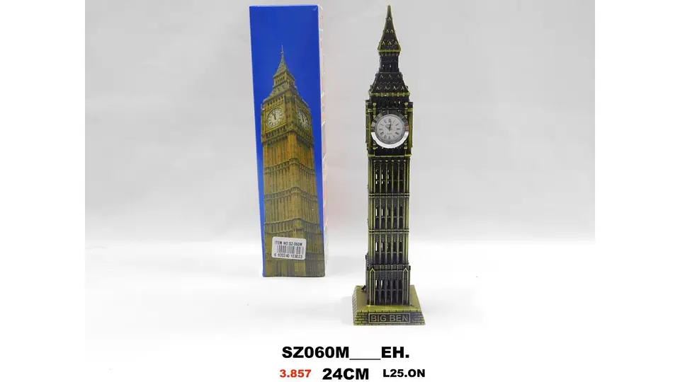 Estatua Reloj Big Ben 24 Cm Monumentos Del Mundo Metálico 5