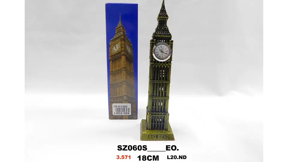 Estatua Reloj Big Ben 18 Cm Monumentos Del Mundo Metálico 7