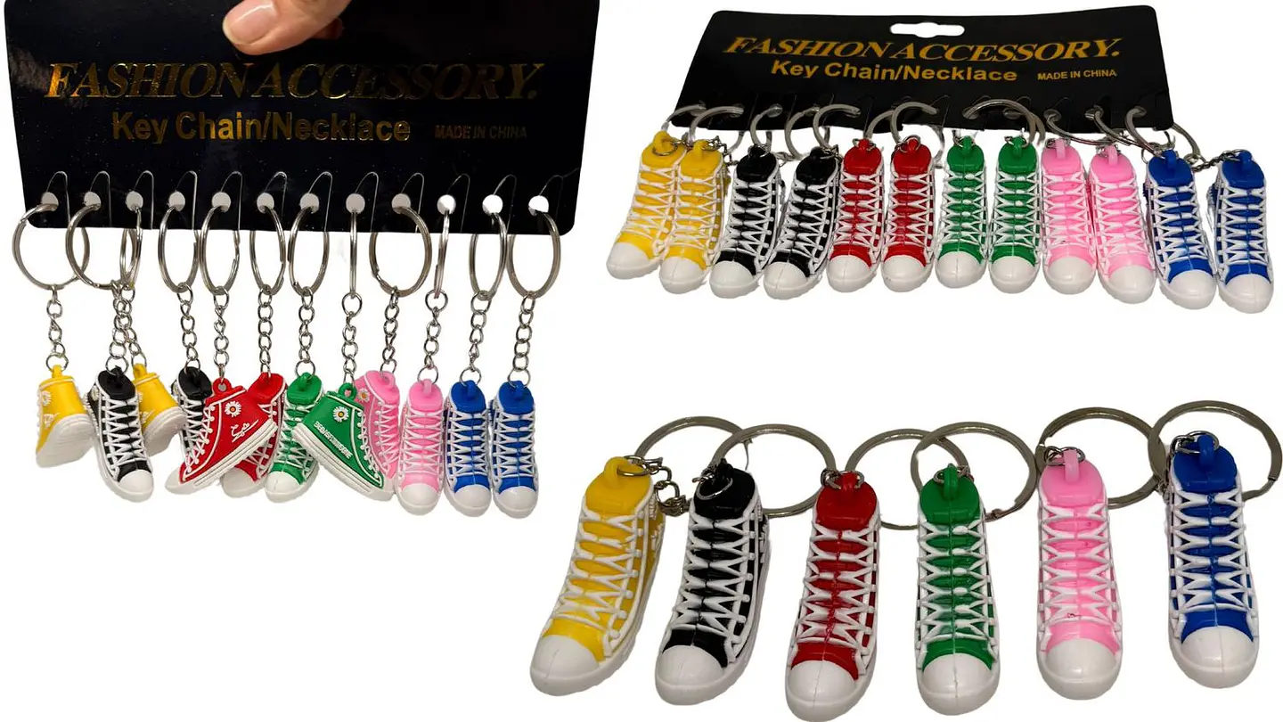 Llaveros Con Forma De Minizapatos Tipo Tenis Silicona X12und 1