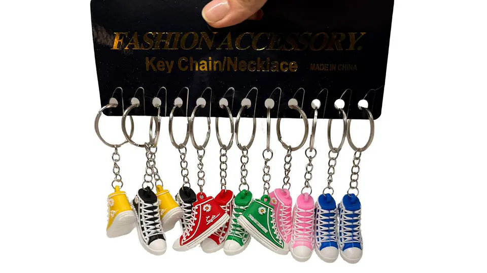 Llaveros Con Forma De Minizapatos Tipo Tenis Silicona X12und 2