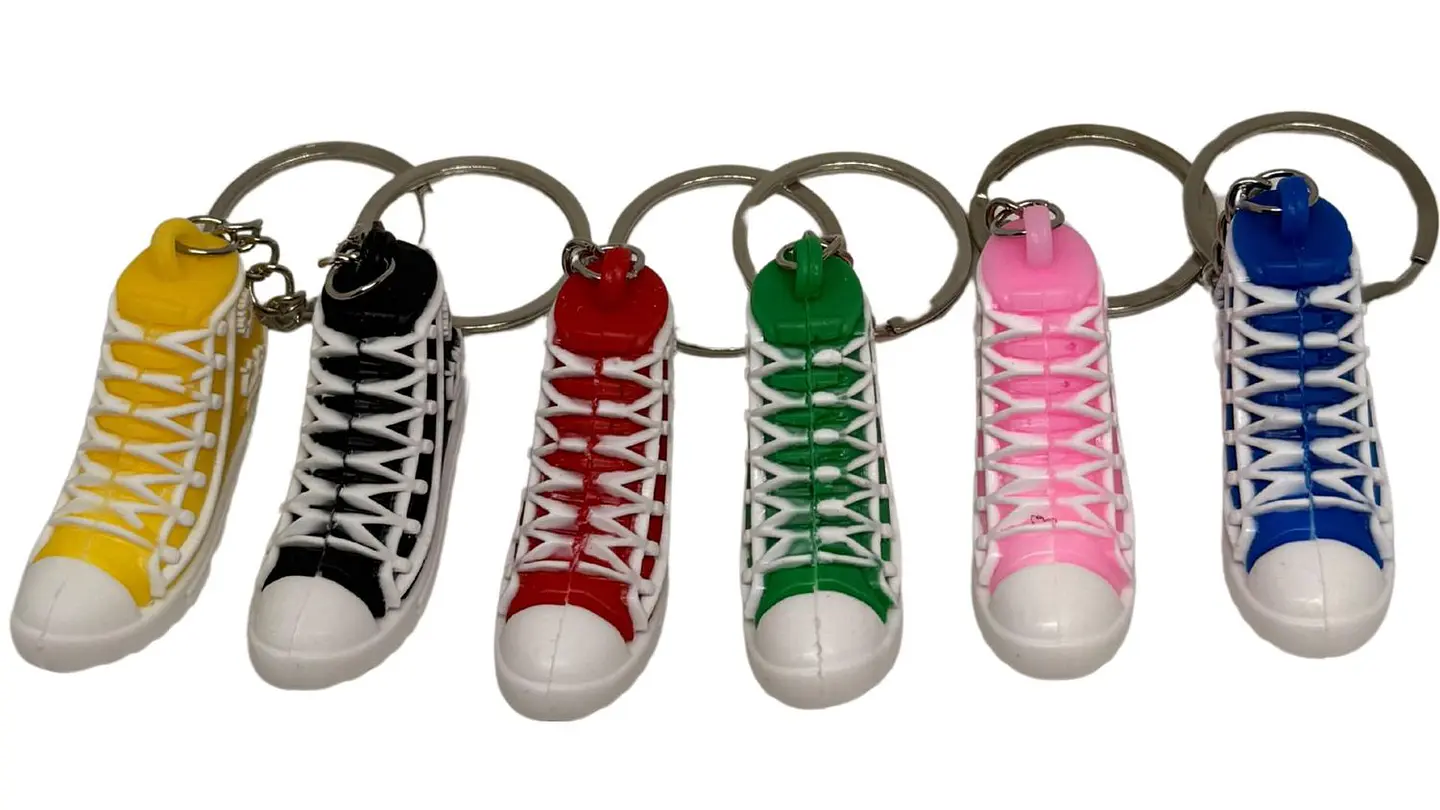 Llaveros Con Forma De Minizapatos Tipo Tenis Silicona X12und 6