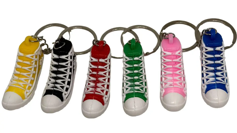Llaveros Con Forma De Minizapatos Tipo Tenis Silicona X12und 6