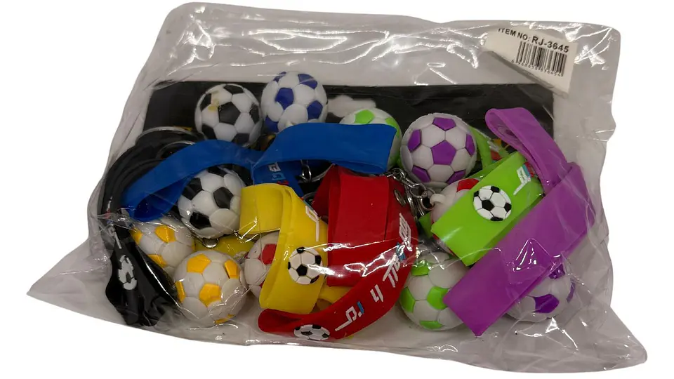 Paquete De 12 Llaveros De Fútbol colores, Llaveros De Pelota 2