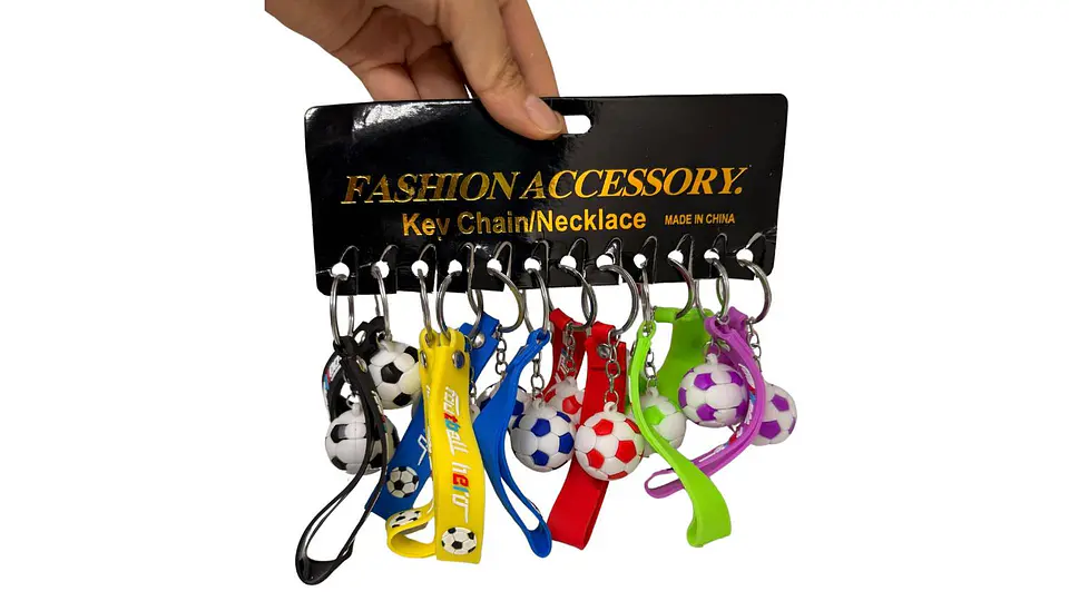 Paquete De 12 Llaveros De Fútbol colores, Llaveros De Pelota 3