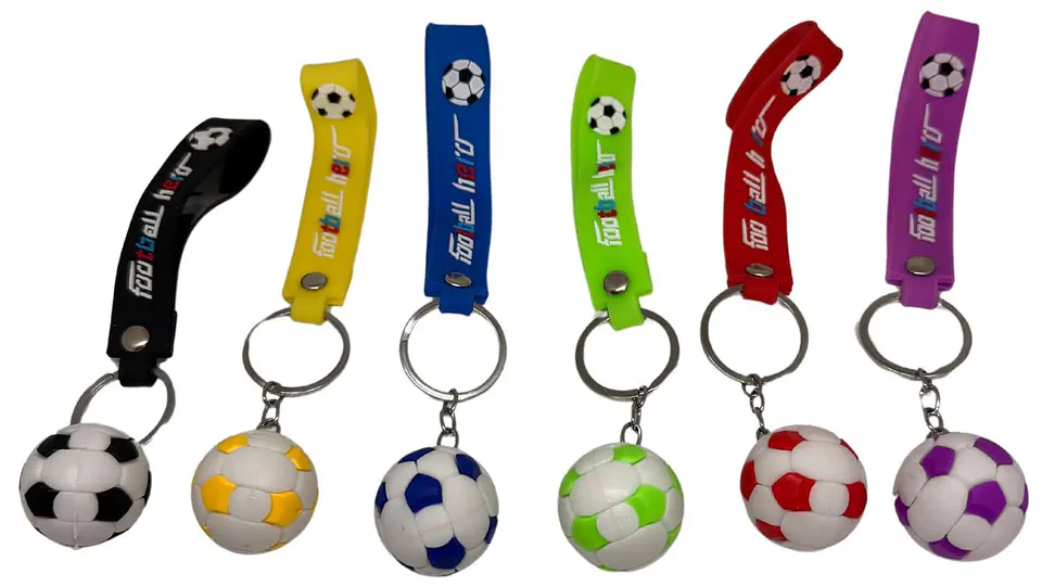 Paquete De 12 Llaveros De Fútbol colores, Llaveros De Pelota 4