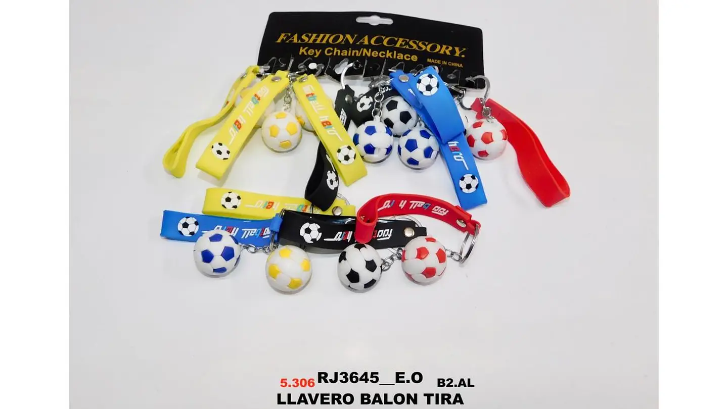 Paquete De 12 Llaveros De Fútbol colores, Llaveros De Pelota 6