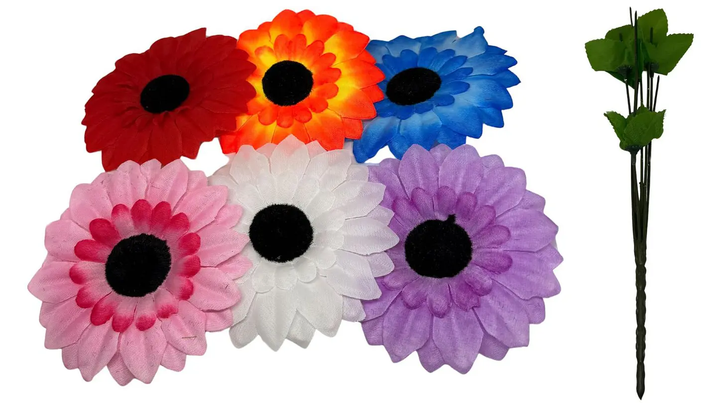 Gerbera Margarita Ramo Flores Artificiales Decoración Jardín 2