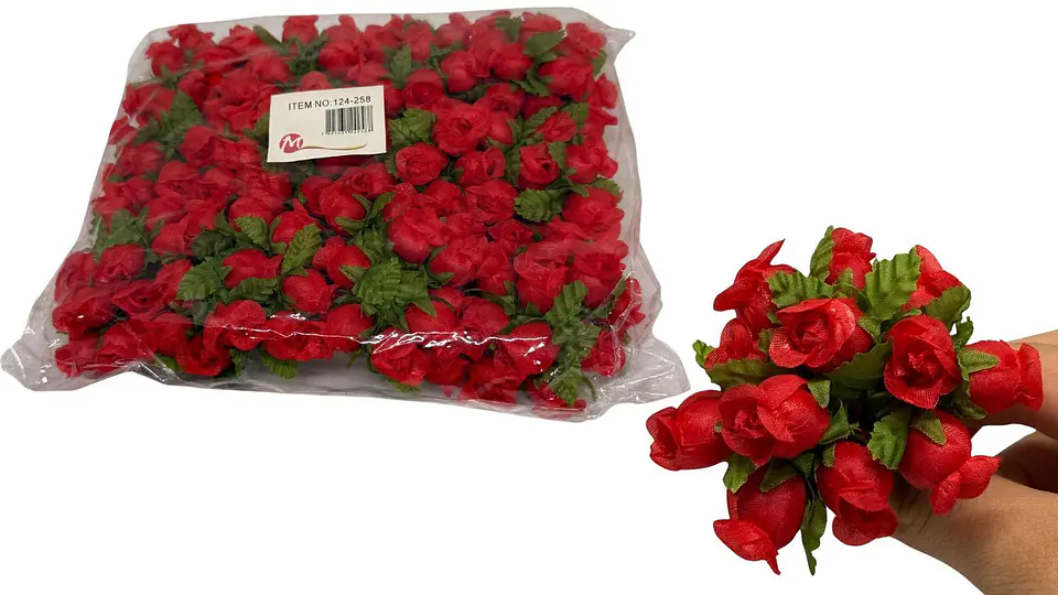 Mini Ramo Rosas 12x12 Flores Artificiales Pequeña Decoración 4