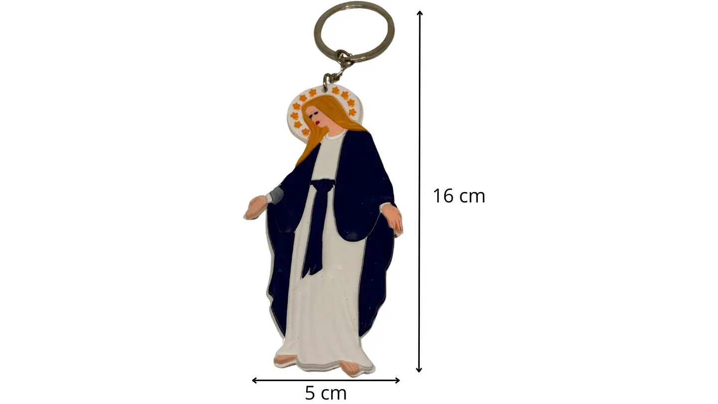 Llavero Virgen De La Medalla Milagrosa Religioso Organizador 3