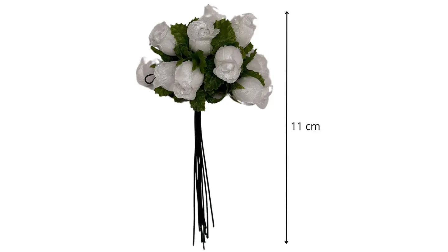 Mini Ramo Rosas 12x12 Flores Artificiales Pequeña Decoración 7
