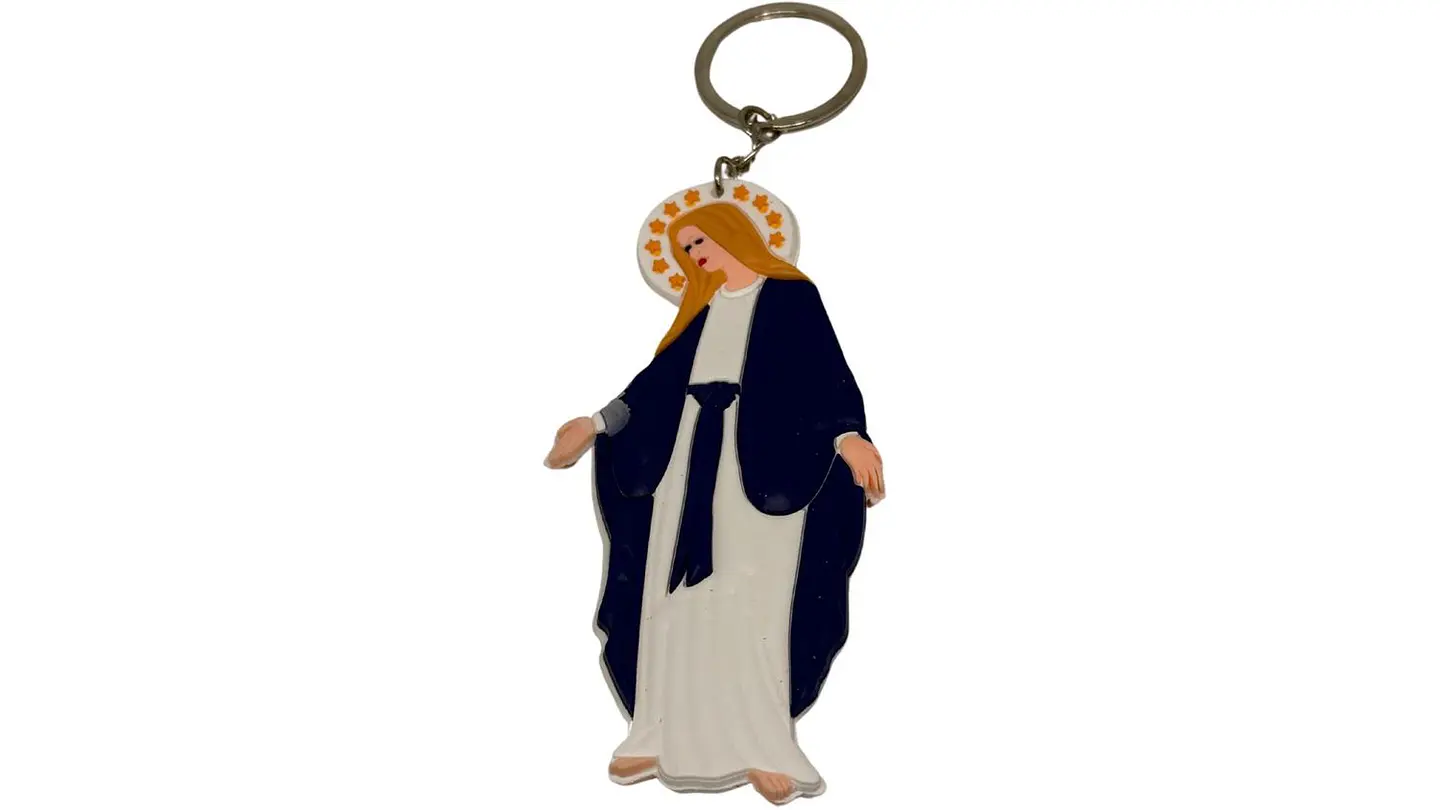 Llavero Virgen De La Medalla Milagrosa Religioso Organizador 4