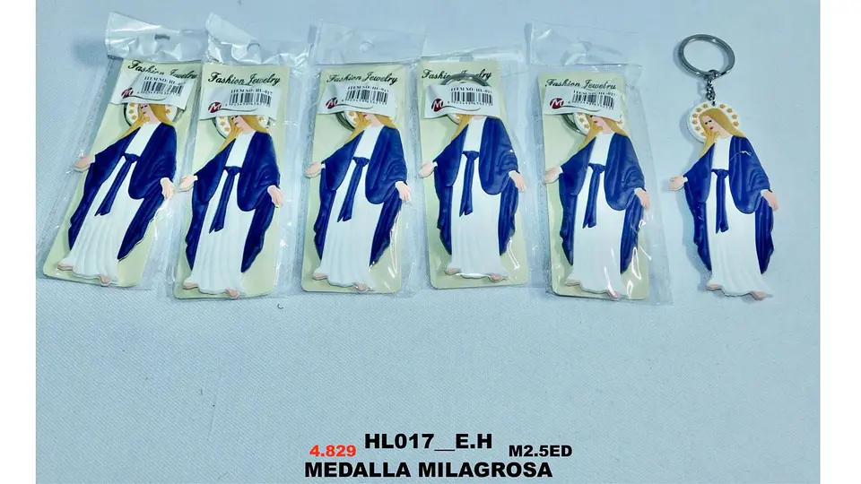 Llavero Virgen De La Medalla Milagrosa Religioso Organizador 5