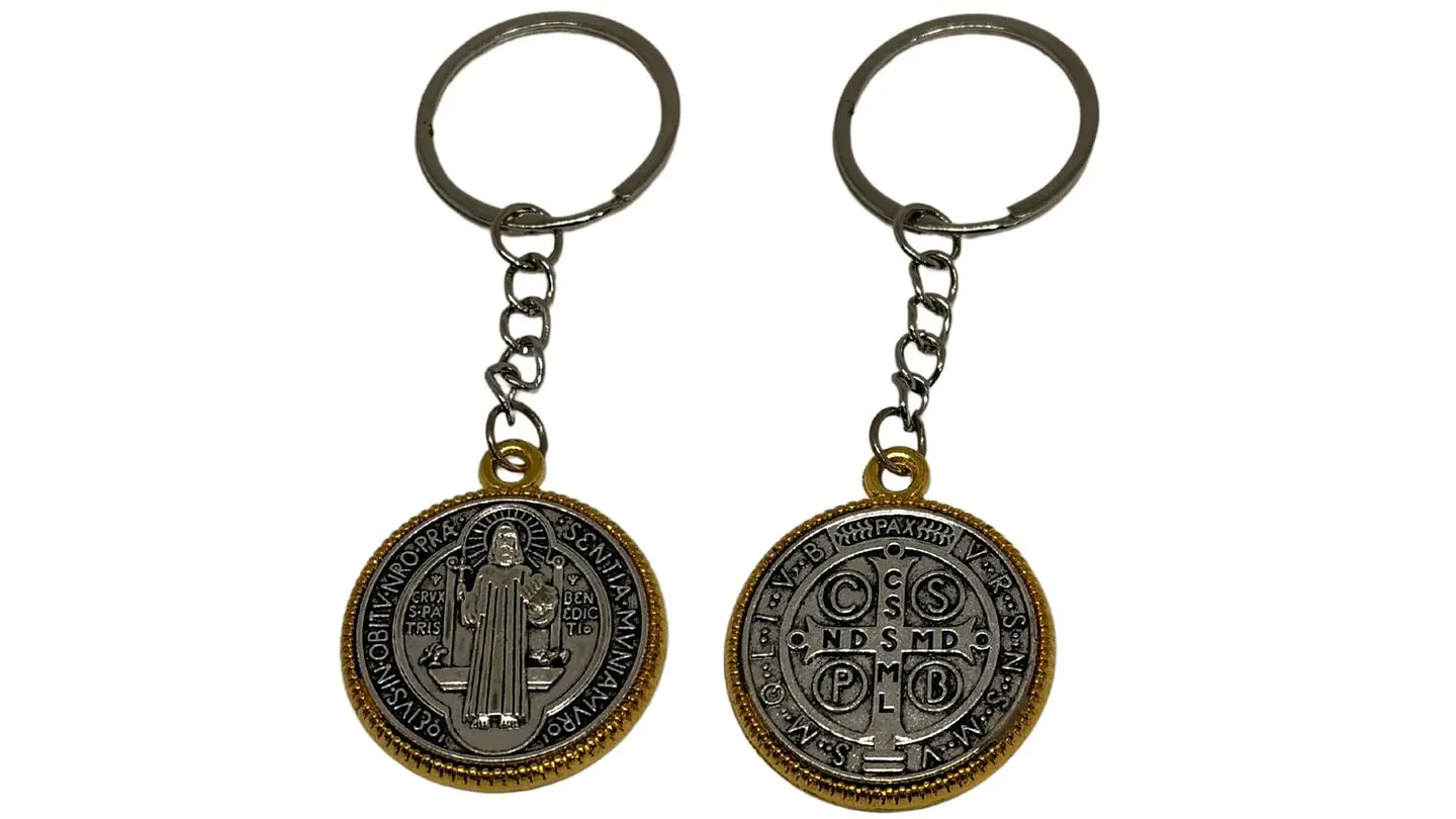 Llaveros Católico X12 und De Medalla De San Benito Metálicos 3