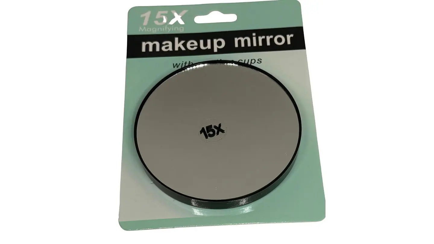 Espejo 15x Que Aumenta El Tamaño Portatil Maquillaje Belleza 2